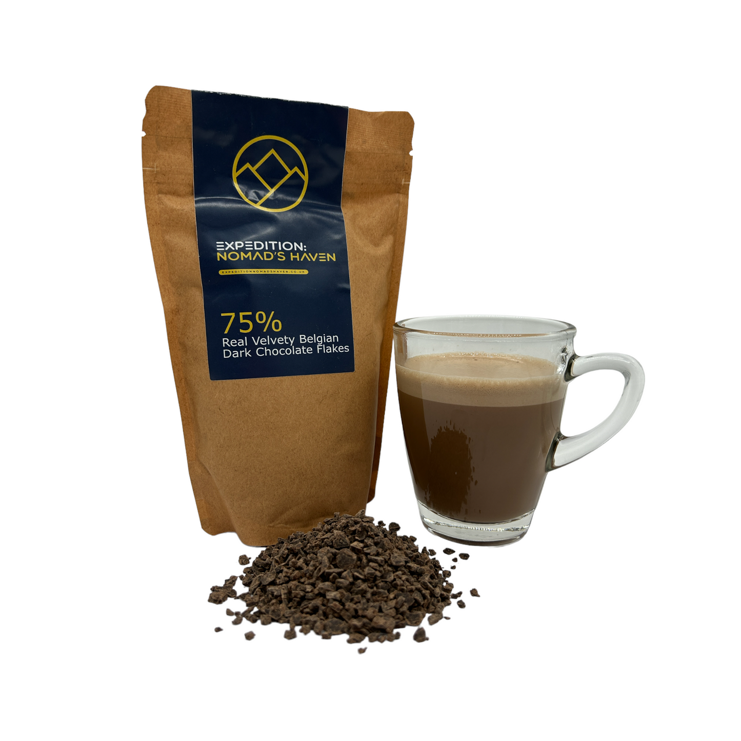 Luxury Hot Chocolate - Real 75% Belgian Chocolate Flakes