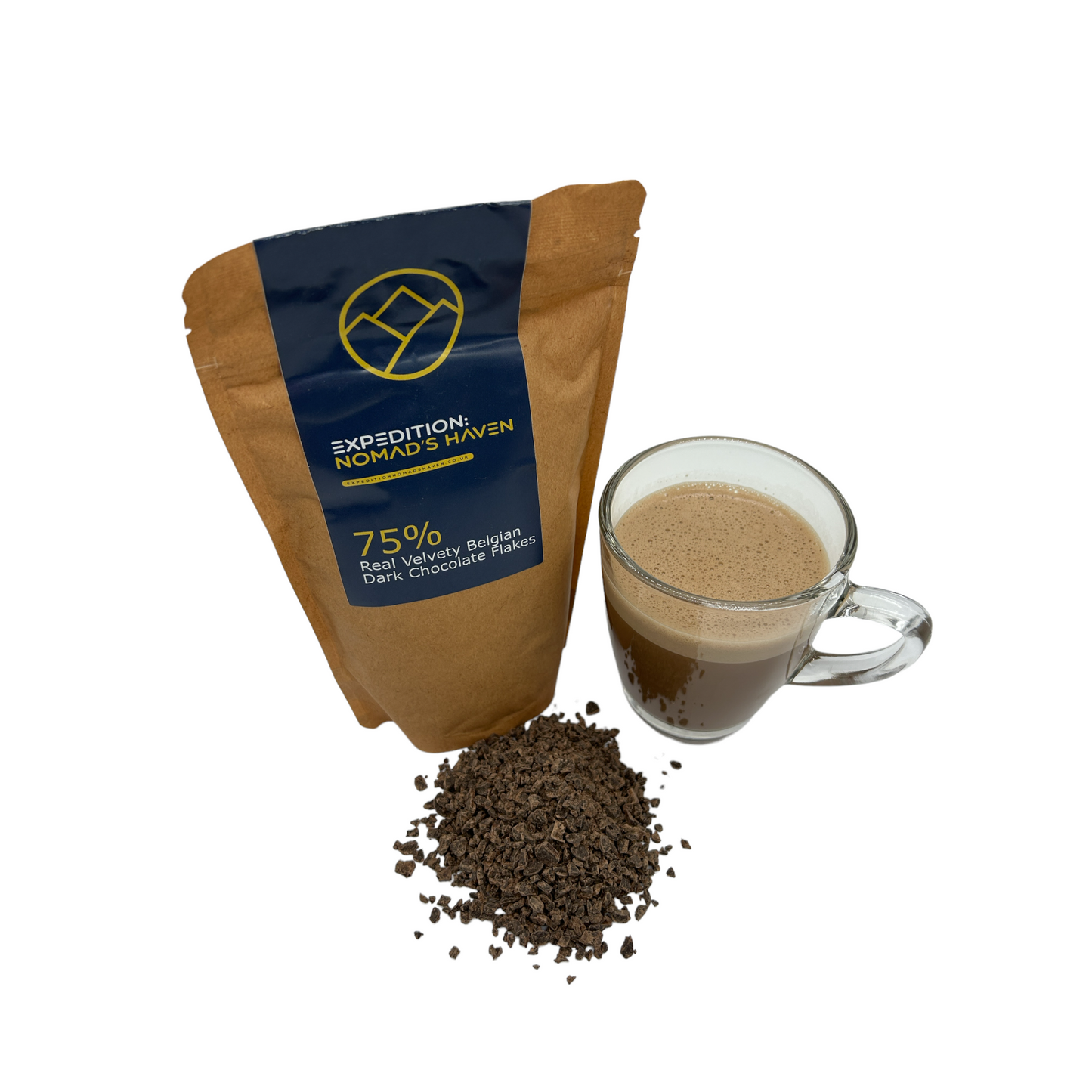 Luxury Hot Chocolate - Real 75% Belgian Chocolate Flakes