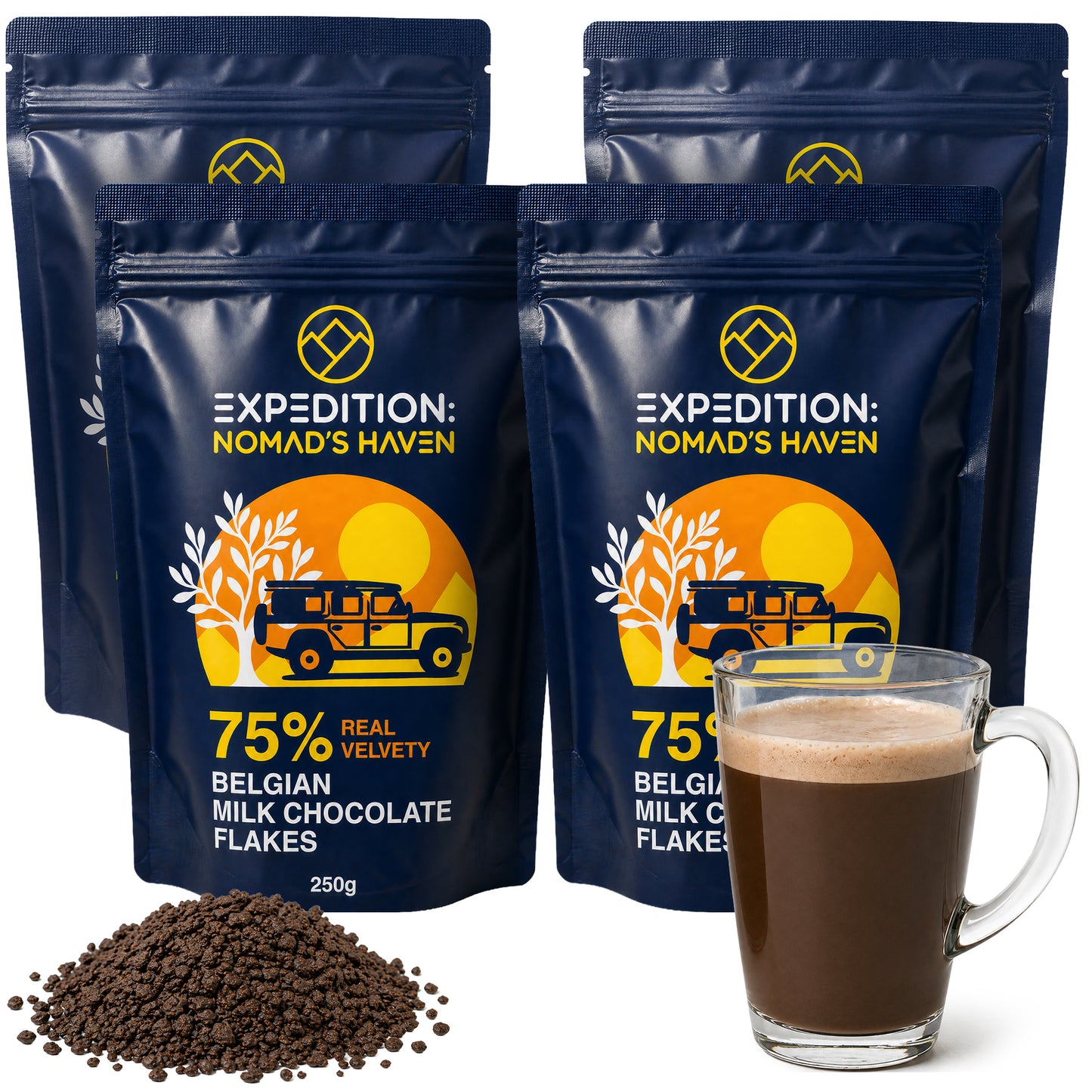 Luxury Hot Chocolate - Real 75% Belgian Chocolate Flakes - 1kg