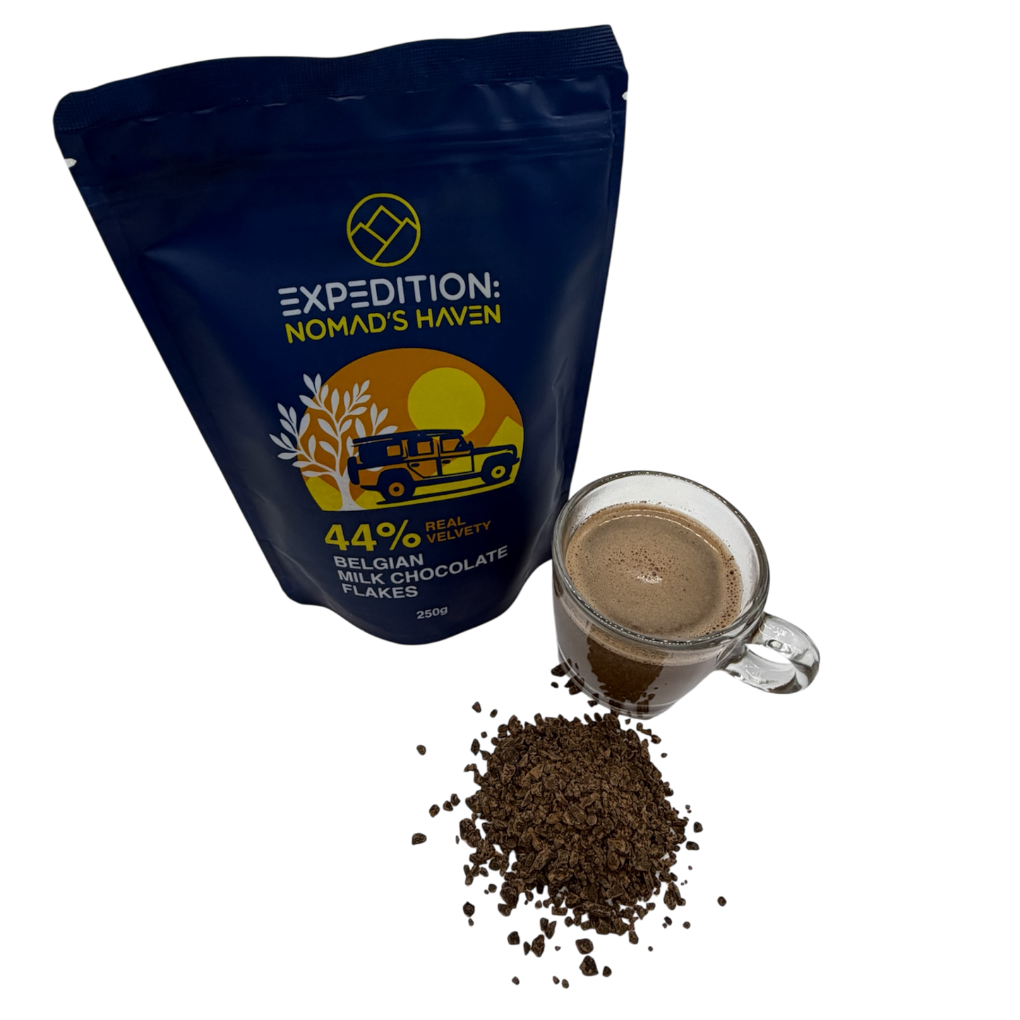 Luxury Hot Chocolate - Real 44% Belgian Milk Chocolate Flakes - 250g