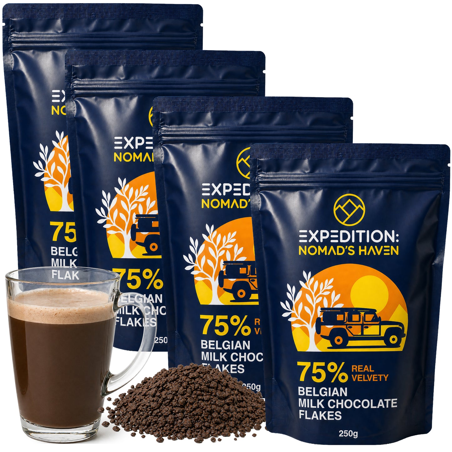 Luxury Hot Chocolate - Real 75% Belgian Chocolate Flakes - 1kg