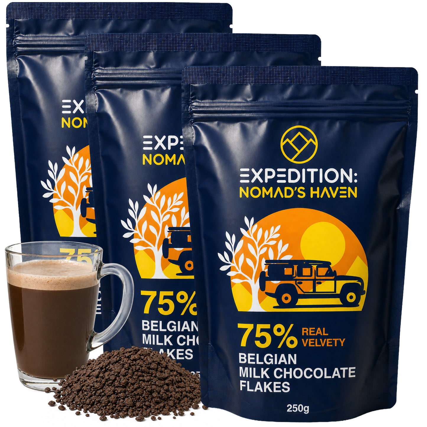 Luxury Hot Chocolate - Real 75% Belgian Chocolate Flakes - 750g